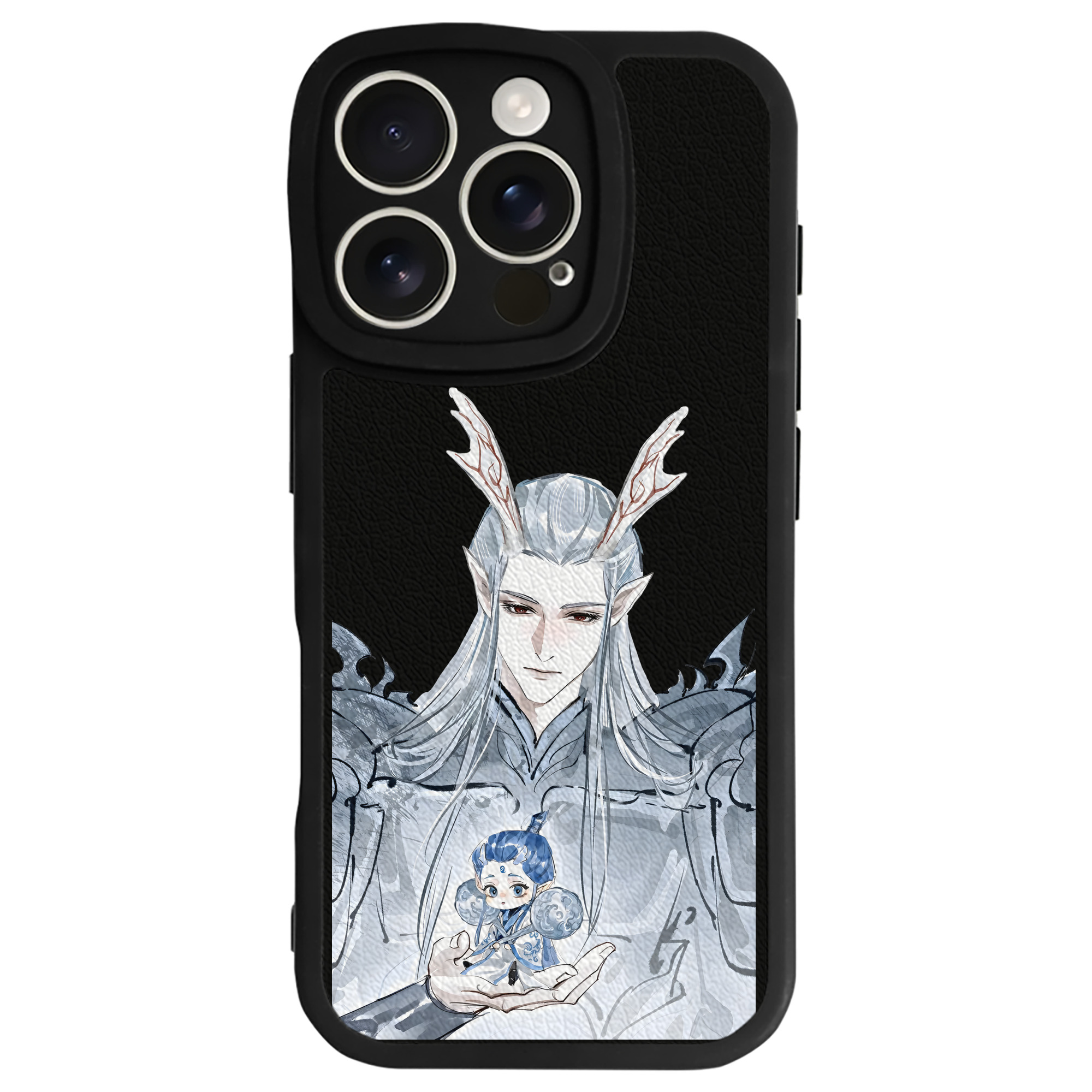 （画像用） Ne Zha 2 ナタ 魔童の大暴れ 【iPhone 16シリーズ対応】シリコンスマホケース（レザー調） 材質：シリコン